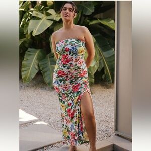 NWT - Anthropologie - The Gabbie Strapless Ruched Tube Dress